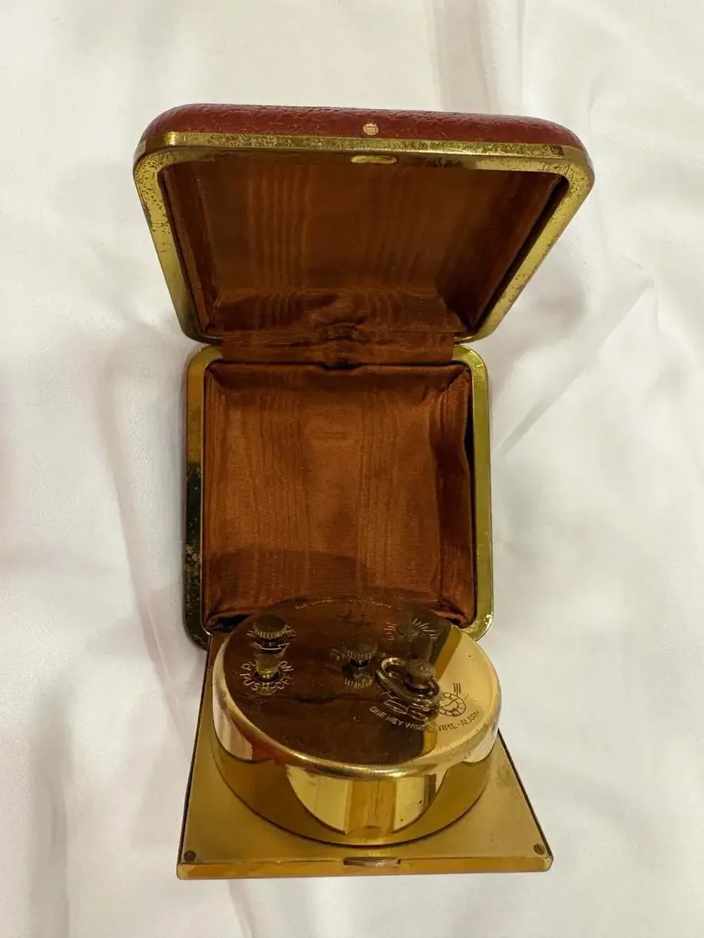 Vintage Phinney-Walker Travel Wind-up Alarm Clock with Folding Case